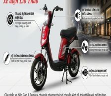 XE ĐẠP ĐIỆN CAP-A PHANH ĐĨA MÀU ĐỎ