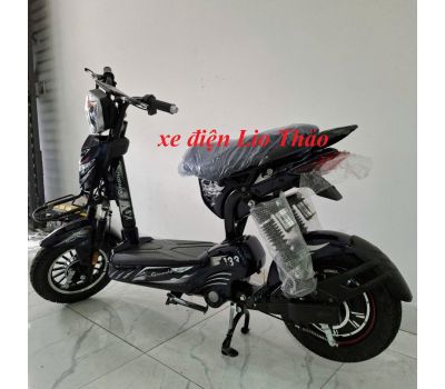 XE ĐẠP ĐIỆN 12A ĐỘ FULL MÀU XANH ĐEN