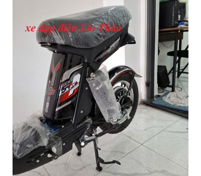 XE ĐẠP ĐIỆN CAP-A PHANH ĐĨA MÀU ĐỎ ĐEN